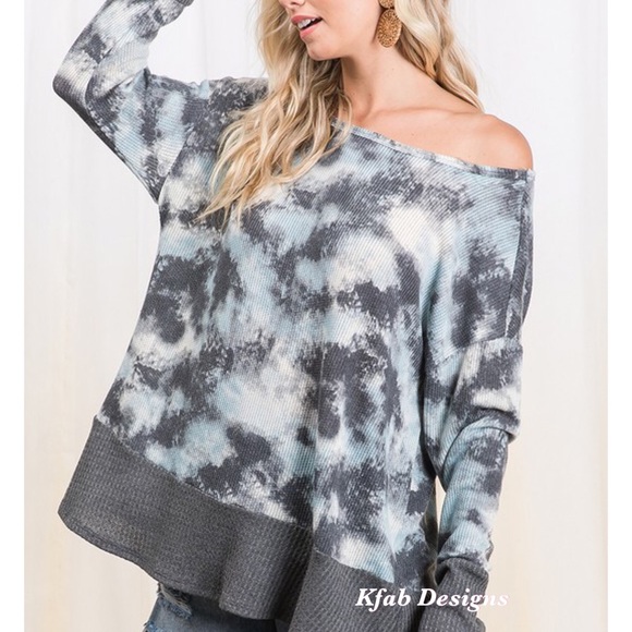 ❤️LAST 2! Tie Dye Contrast Detail Dolman Tunic! - Picture 8 of 12